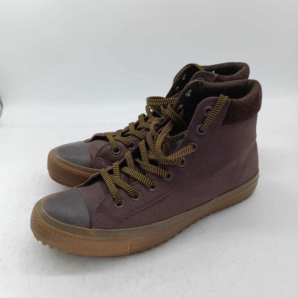 Converse Chuck Taylor All Star PC High Top Brown Leather Sneakers 153674C z1